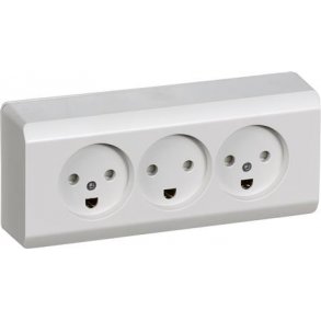 OPUS66 Stikkontakt Trip Udvendig M/2 Tndinger Lysegr