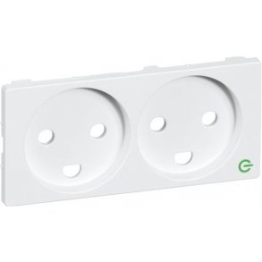 Fuga E-Afd. Stikkontakt 2 modul Hvid (=10 stk.)