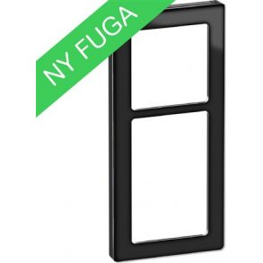 Fuga Pure Ramme Glas 2,5 modul Sort