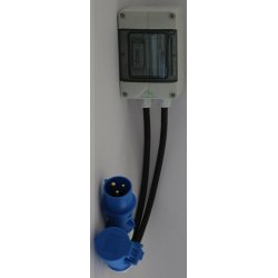 Tavle med CEE kWh-mler, LCD, 1-faset, 16A